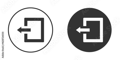 Log out icon for your web mobile application design. Modern flat.