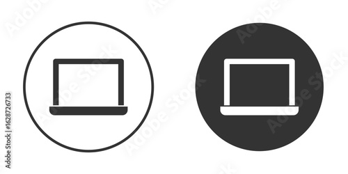 Laptop icon for your web mobile application design. Modern flat.