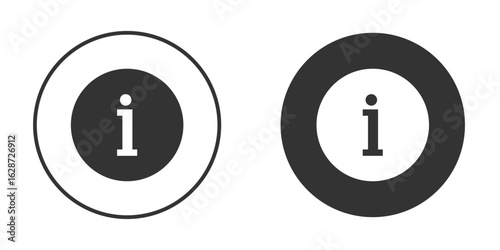Info icon for your web mobile application design. Modern flat.