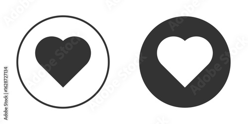 Heart icon for your web mobile application design. Modern flat.