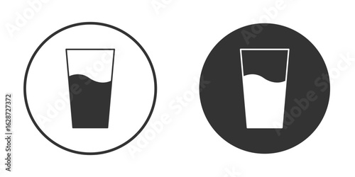 Glass icon for your web mobile application design. Modern flat.