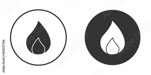Flame icon for your web mobile application design. Modern flat.