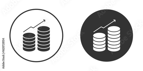 Earning icon for your web mobile application design. Modern flat.