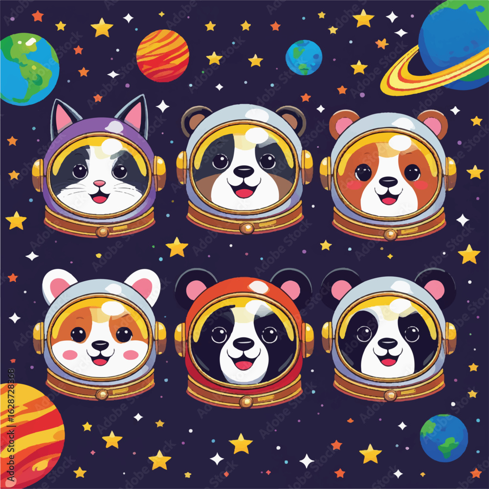 Obraz premium Space Animal Vector Design 2