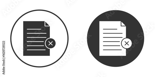 Delete Document icon for your web mobile application design. Modern flat.