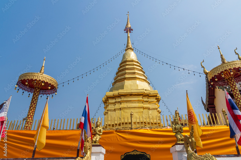 Naklejka premium Wat Phra That Doi Saket near Chiang Mai