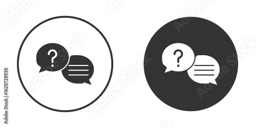 Comment question icon for your web mobile application design. Modern flat.