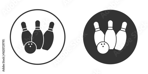 Bowling icon for your web mobile application design. Modern flat.