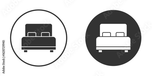 Bed icon for your web mobile application design. Modern flat.