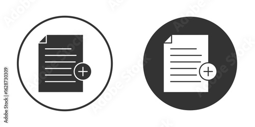Add document icon for your web mobile application design. Modern flat.