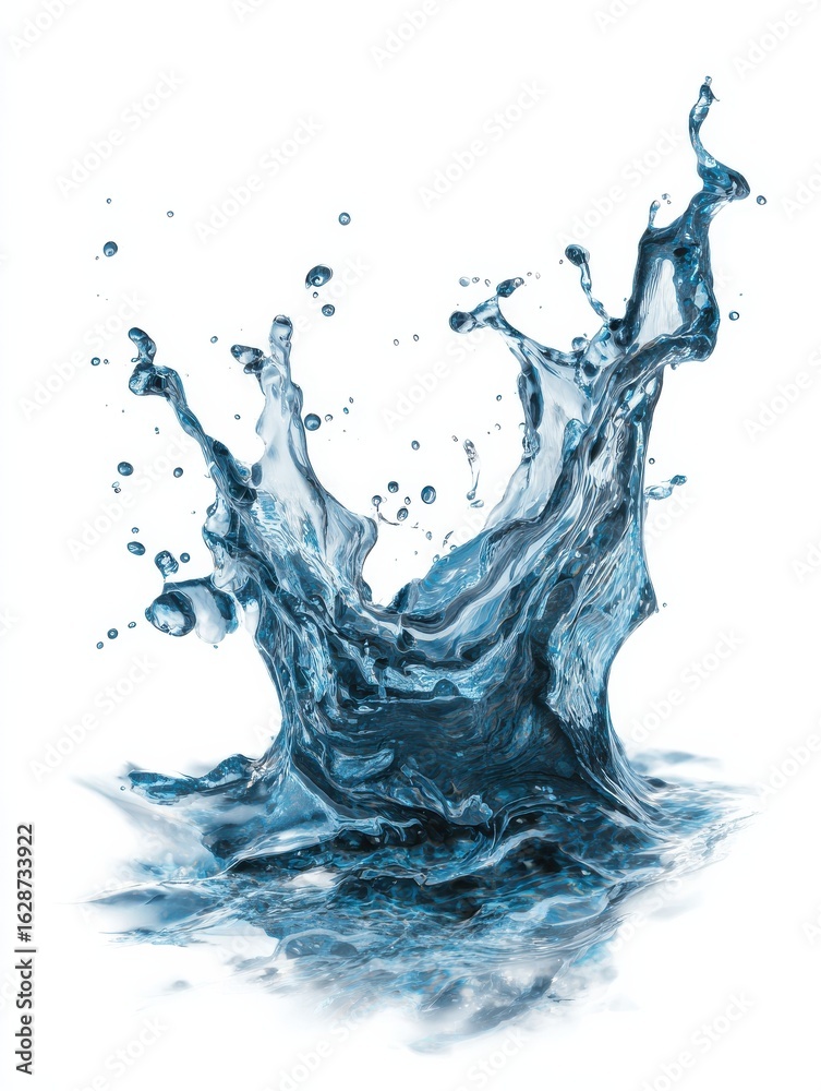 Obraz premium water splash isolated on white background beautiful splashes