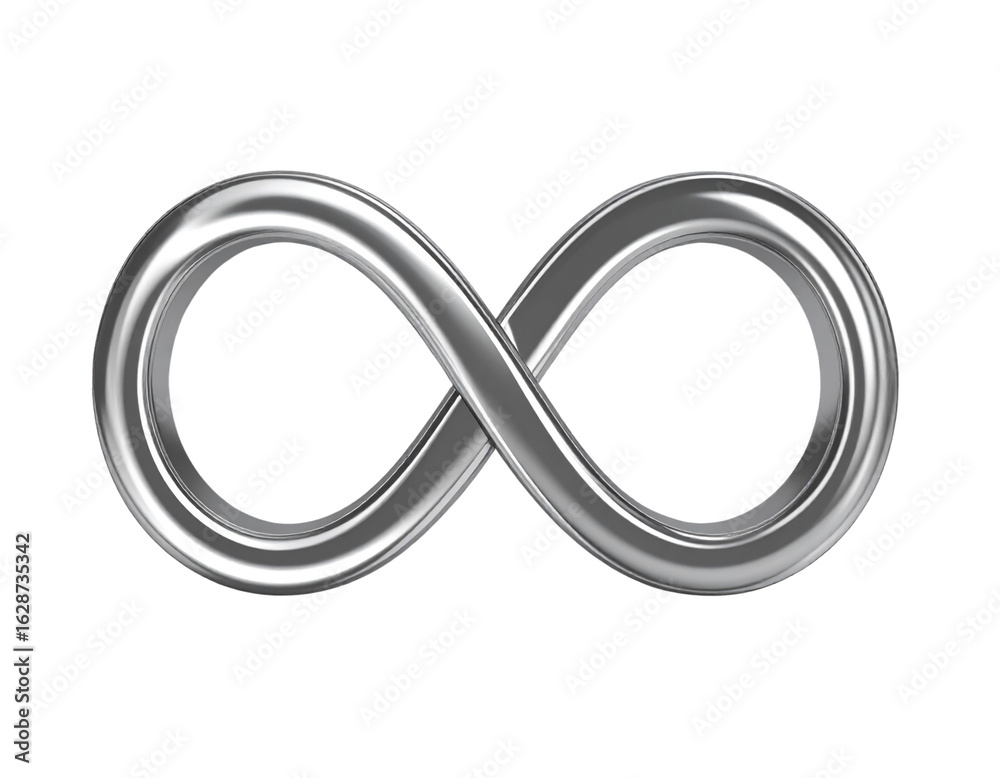 Sleek metallic infinity symbol on a Transparent Background Sleek metallic infinity symbol on a Transparent Background