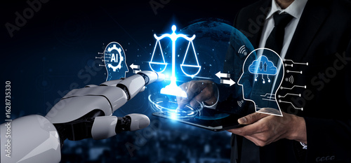 Canvas Print AI ethics ensures fairness, transparency, and responsibility in intelligent systems, guiding safe and trusted AI integration in society