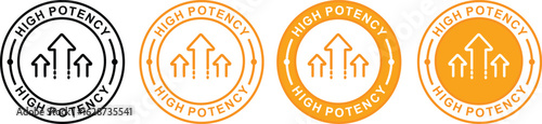 Strong Dose High Potency Icon Label Sticker Pack