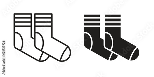 Women socks icon. Sign design in outline and flat style for web