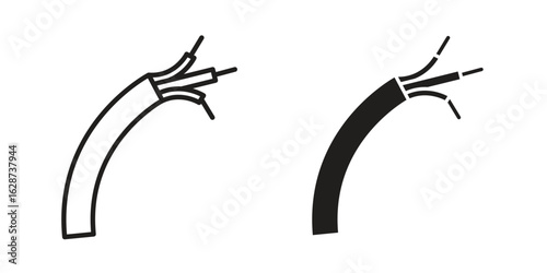 Wires icon. Sign design in outline and flat style for web