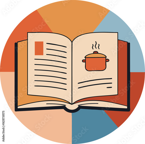 Meal Planner Book Cooking Guide Illustration