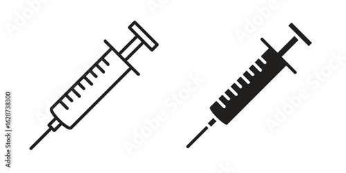 Vaccination icon. Sign design in outline and flat style for web