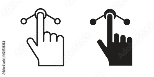 Usability icon. Sign design in outline and flat style for web