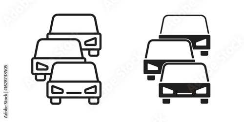 Trafic icon. Sign design in outline and flat style for web