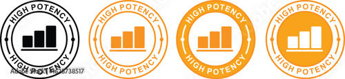 High Potency Certified Product Label Icon Stamp