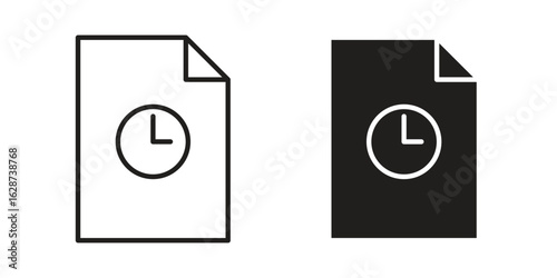 Temporary files icon. Sign design in outline and flat style for web