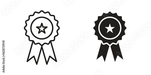 Recognition icon. Sign design in outline and flat style for web