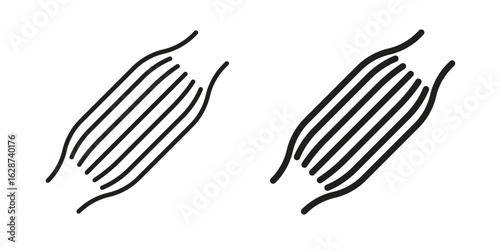 Muscle fiber icon. Sign design in outline and flat style for web