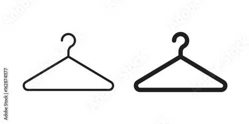 Hanger icon. Sign design in outline and flat style for web