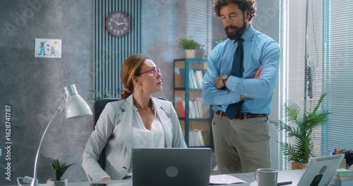 Tense office discussions, coworkers argue under pressure, facing deadlines, stress, and project setbacks. Part 31 of the “Dad’s Day” business series.
