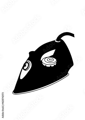 Silhouette of an Electric Iron