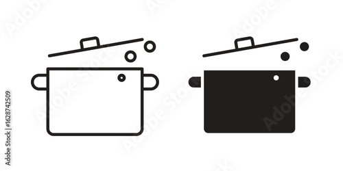 Cooking icon. Sign design in outline and flat style for web