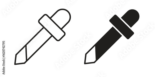 Color picker icon. Sign design in outline and flat style for web