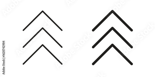 Chevrons icon. Sign design in outline and flat style for web