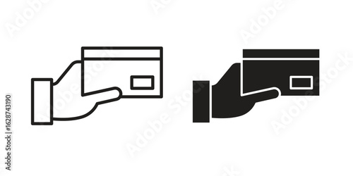 Card payment icon. Sign design in outline and flat style for web