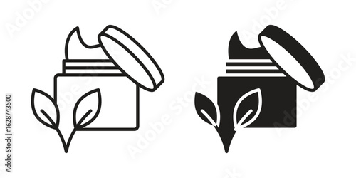 Body cream icon. Sign design in outline and flat style for web