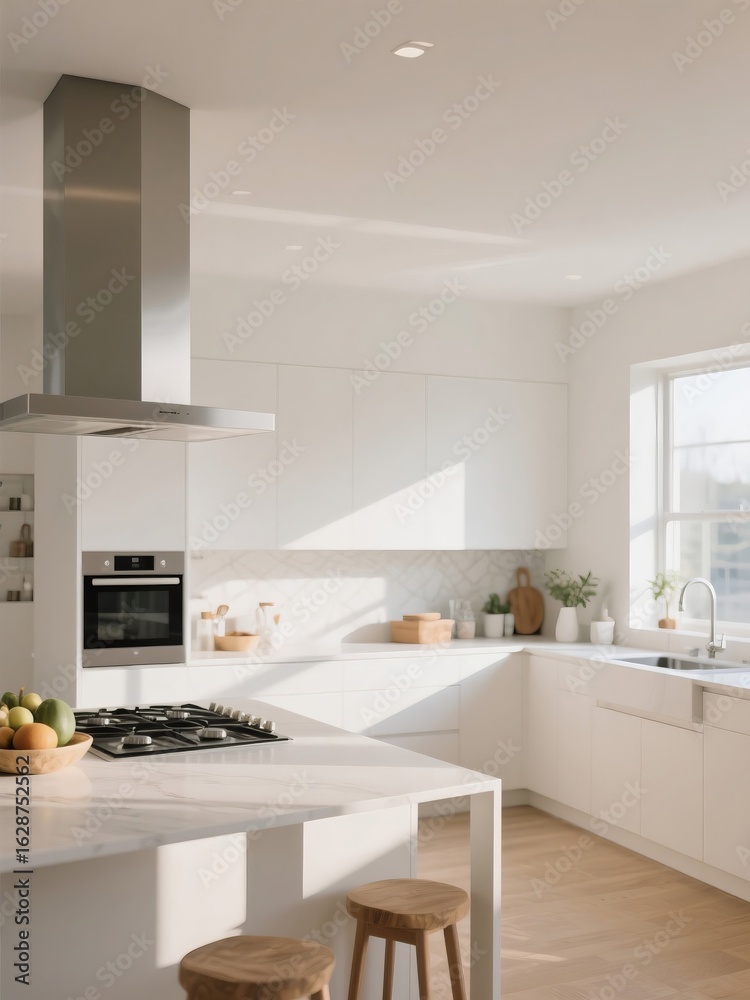 Fototapeta premium modern kitchen in house 