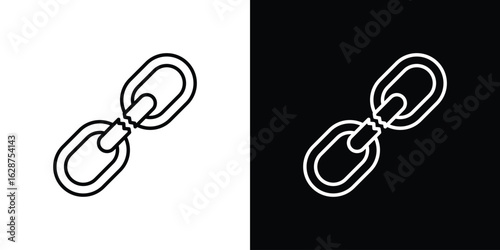 Weak icon for app. Thin line signs.