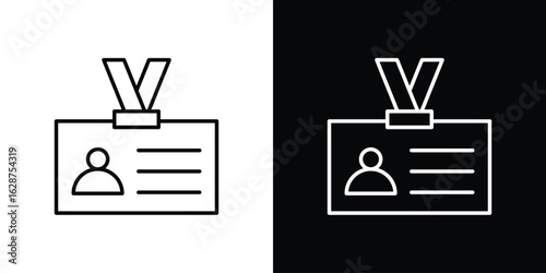 Visitor icon for app. Thin line signs.