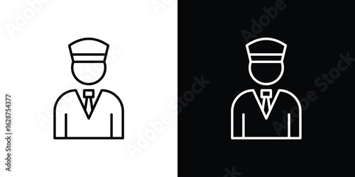 Valet icon for app. Thin line signs.