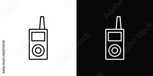 Transmitter icon for app. Thin line signs.