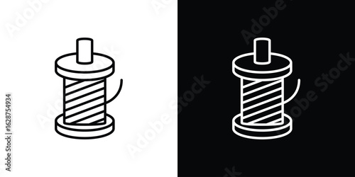 Thread icon for app. Thin line signs.