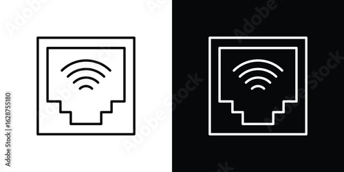 TCP icon for app. Thin line signs.