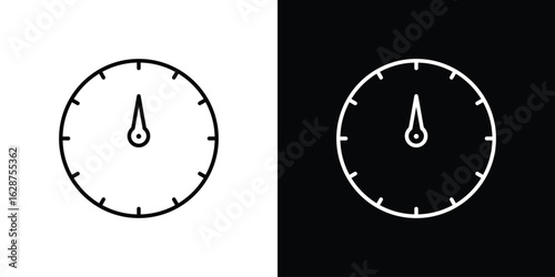 Speedometer icon for app. Thin line signs.