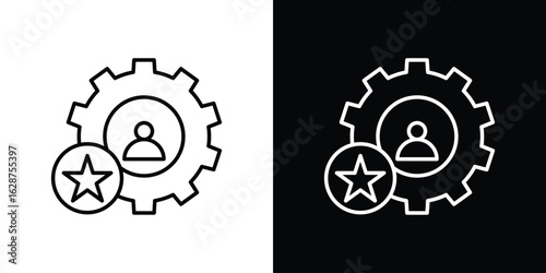 Soft skills icon for app. Thin line signs.