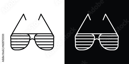 Shutter sunglasses icon for app. Thin line signs.
