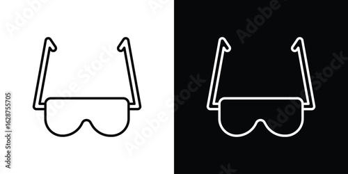 Safety glasses icon for app. Thin line signs.