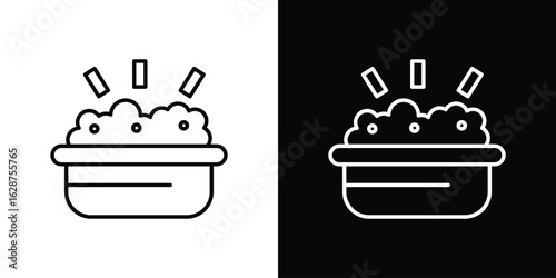 Risotto icon for app. Thin line signs.