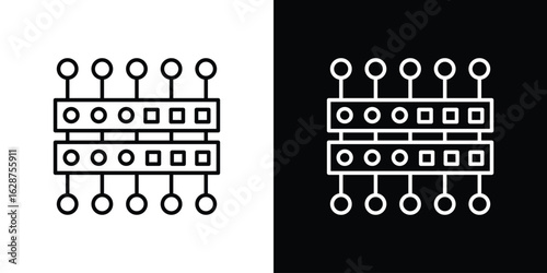 Proxy server icon for app. Thin line signs.