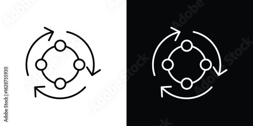 Procedure icon for app. Thin line signs.